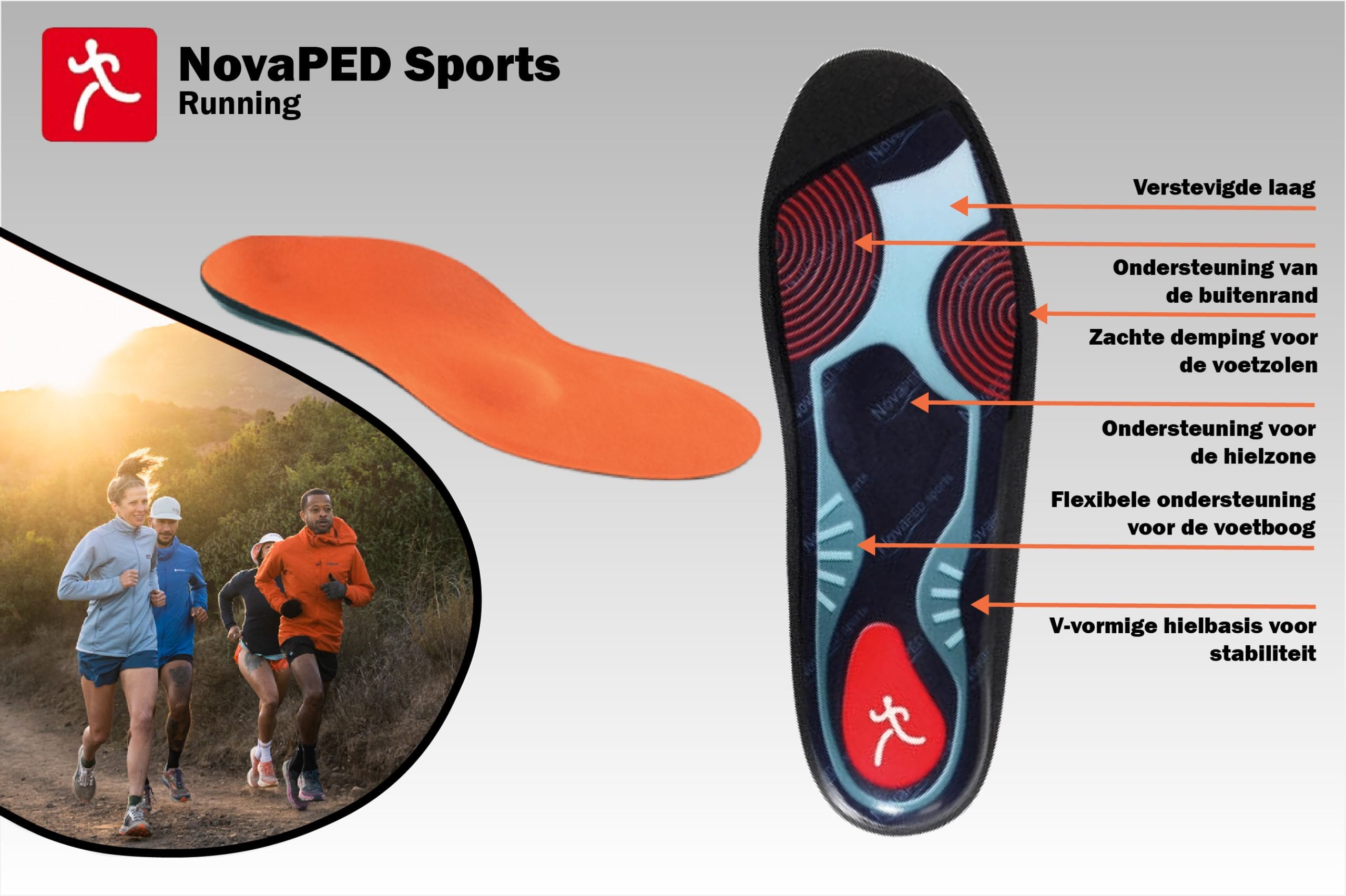Novaped sportzolen voor hardlopen