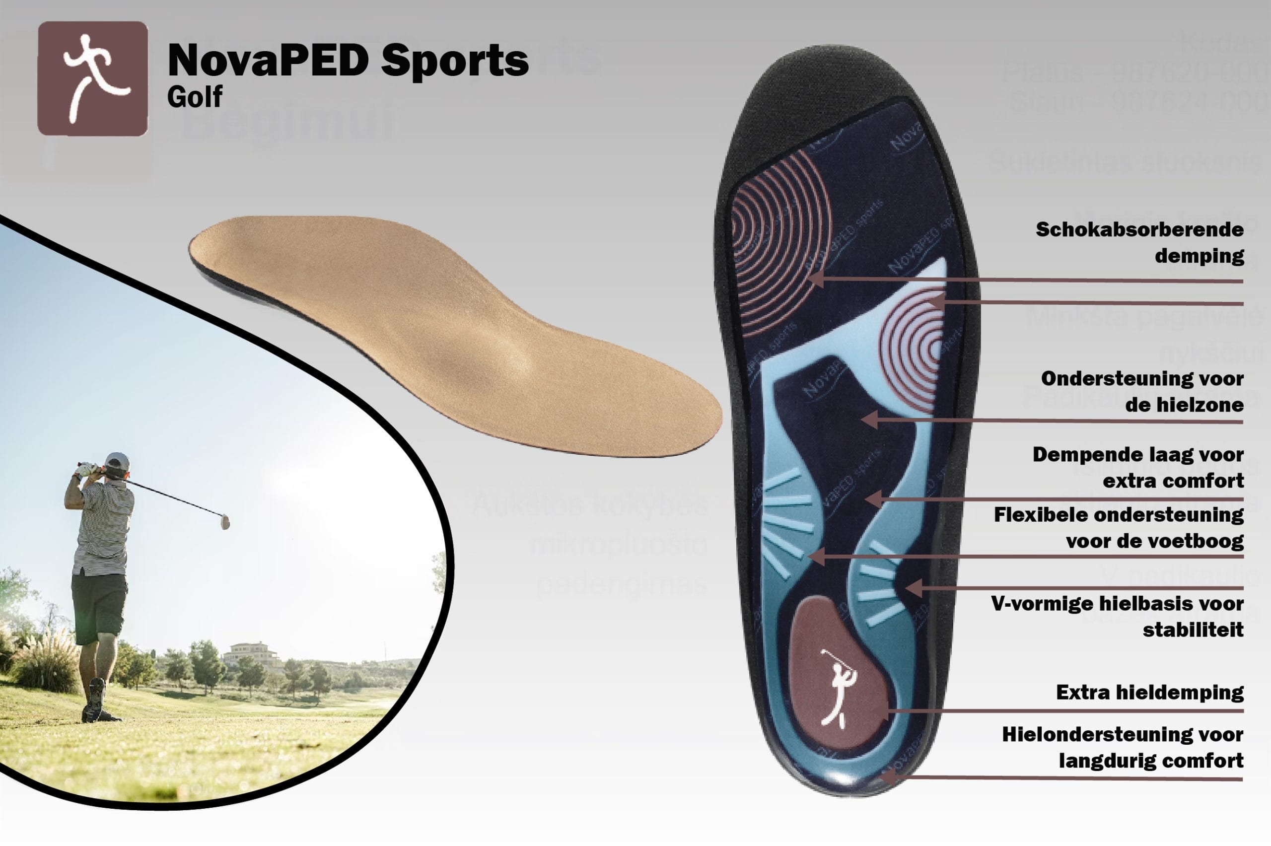 Novaped sportzolen voor golf